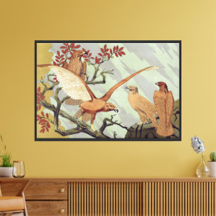 Arte Antiguo Art Nouveau Águila Verde Salvia Arte
