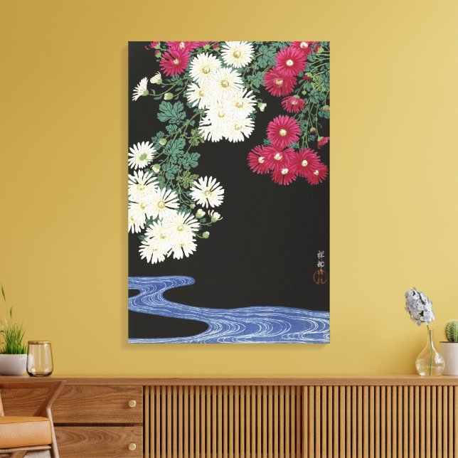 Arte Antiguo de Crisantemo de Ohara Koson (Insitu (Sala de estar))