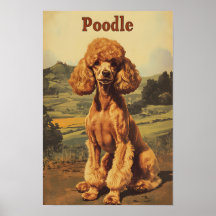 Arte Antiguo de Perro Caniche