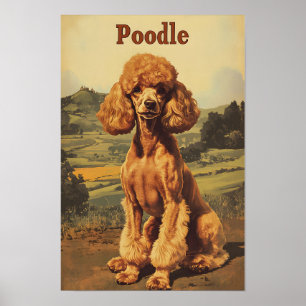 Arte Antiguo de Perro Caniche