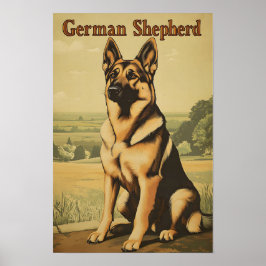 Arte Antiguo del Perro Pastor Alemán