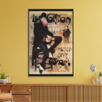 Arte Antiguo Modernista Le Grillon, Hombre Bebiend