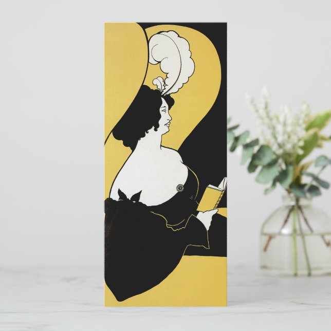 Arte Antiguo Modernista, Mujer Leyendo un Libro Am (Anverso de pie)