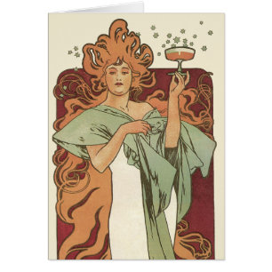Arte Antiguo Moderno, Champán por Alphonse Mucha