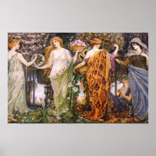Arte Antiguo Moderno Cuatro Estaciones por Walter