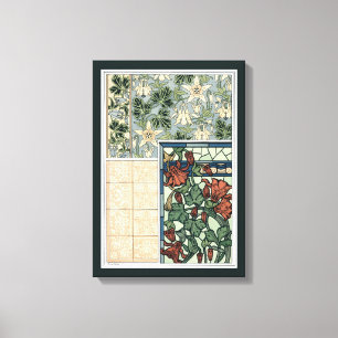 Arte Antiguo Moderno, Flores Columbine Aquilegia