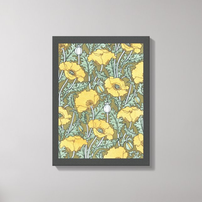 Arte Antiguo Moderno, Flores de Amapola en Jardín (Anverso)