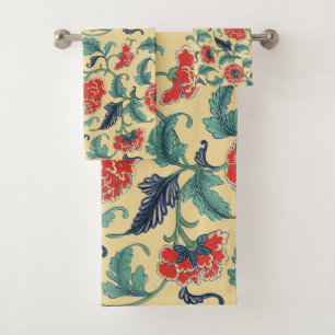 Arte Antiguo Nouveau Chino Rojo Floral Chinoiserie