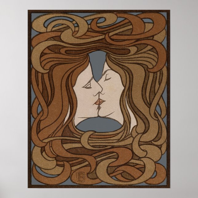 Arte Antiguo Nouveau El Beso (Frente)