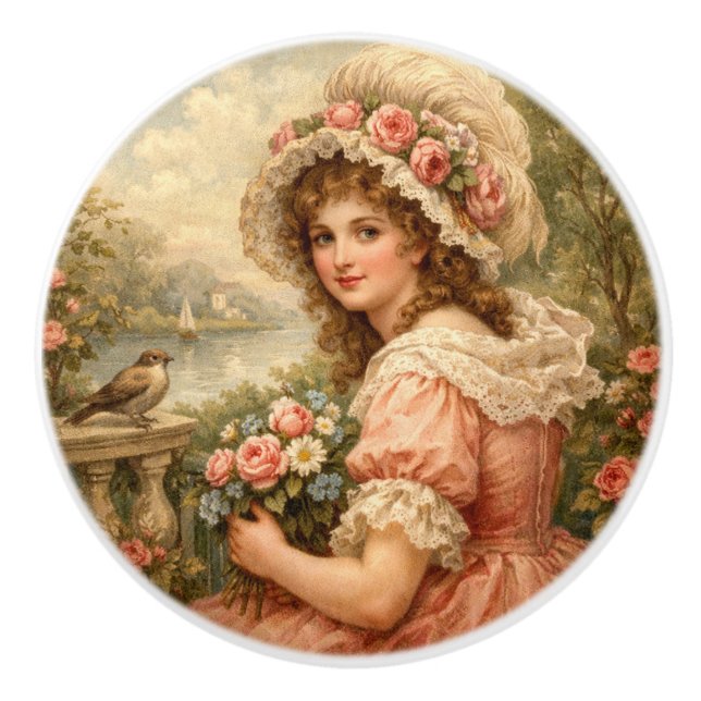 Arte Antiguo Romántico para Tiradores de Cajones y (Anverso)