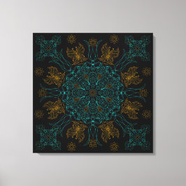 Arte Aqua and Gold Mandala