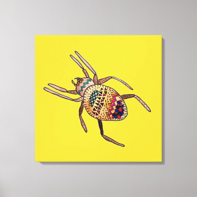 Arte arácnido de araña colorida (Anverso)