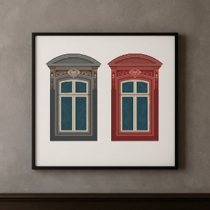 Arte arquitectónico de la ventana europea