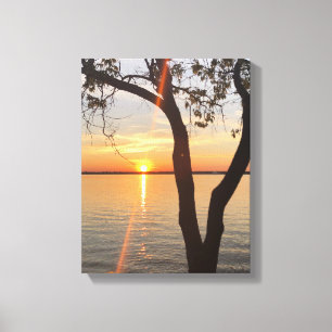 arte, arte mural, Sunset On St Lawrence River
