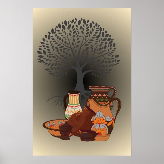 Arte artesanal de cerámica en Sudáfrica (Frente)