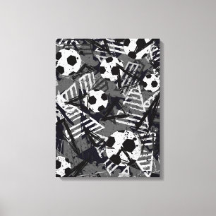 Arte artístico en pared de lienzo de fútbol