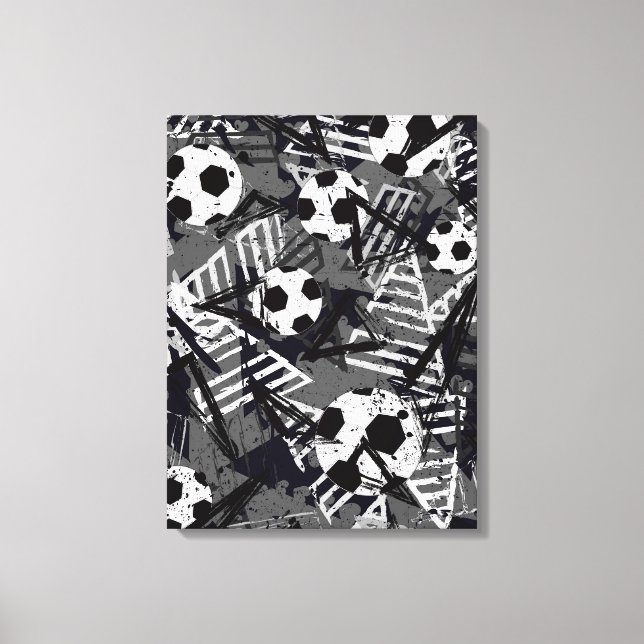 Arte artístico en pared de lienzo de fútbol (Anverso)