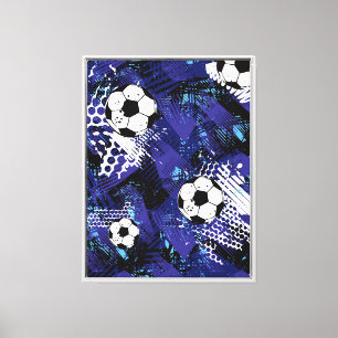 Arte artístico en pared de lienzo de fútbol