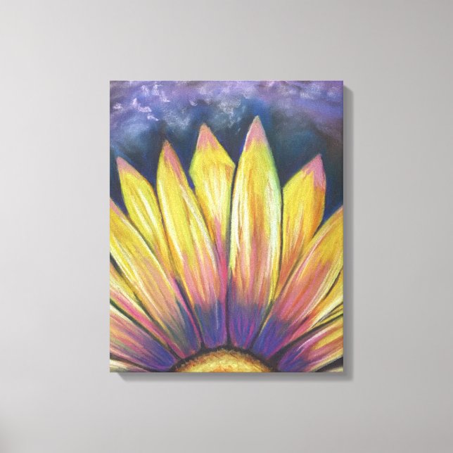 Arte artístico moderno de canvas de girasol (Anverso)