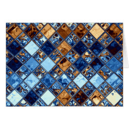 Arte azul de la original del modelo de mosaico del