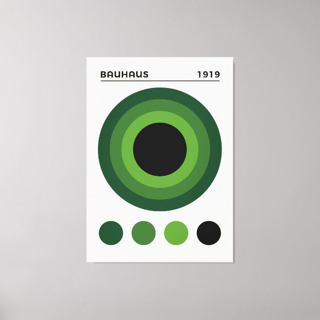 Arte Bauhaus 1919 Círculos concéntricos, decoració (Anverso)