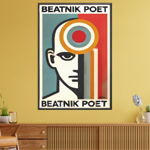 Arte Beatnik Poeta Moderno de Mitad de Siglo
