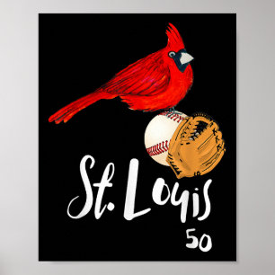 Arte béisbol número 50 del Cardenal Rojo de Saint 