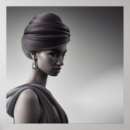 Arte blanco y negro Retrato monocromo