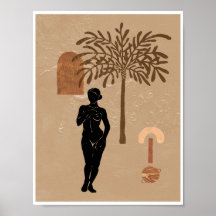 Arte Boho Astro Diosa Celestial Arco Palma
