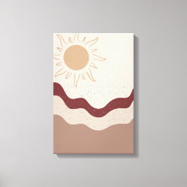 Arte Boho del Sol Radiante – Impresión abstracta d