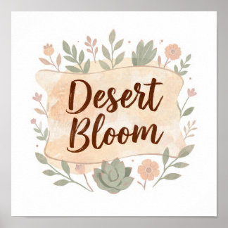 Arte Boho del Suroeste: Floral Suculento Desierto