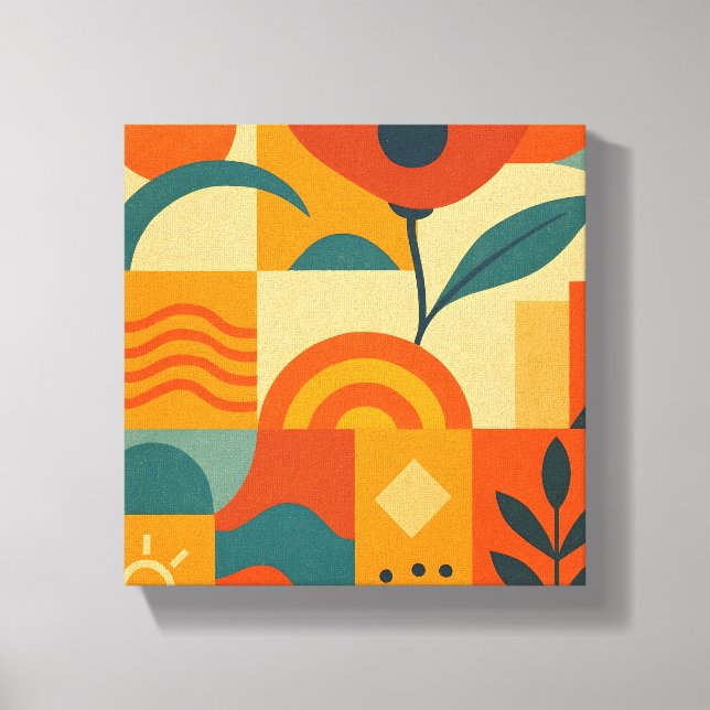 Arte Botánico Abstracto Moderno para Pared (Anverso)