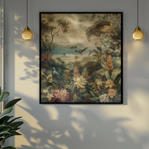 Arte Botánico de Aves Tropicales Vintage   Lujo