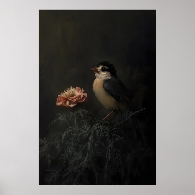 Arte botánico de Dark Academia de Bird & Bloom, Vi (Frente)