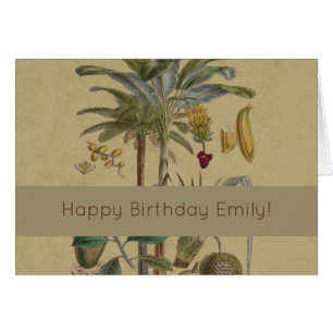 Arte botánico de frutas tropicales palmo antiguo