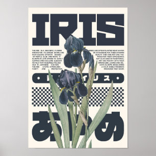 Arte botánico de la flor de iris – Estética japone