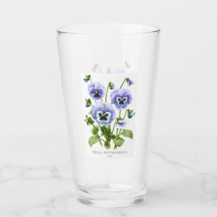 Arte botánico floral de los pensamientos púrpura