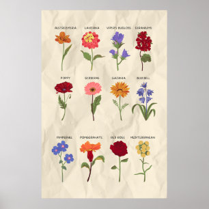 Arte Botánico Floral Vintage