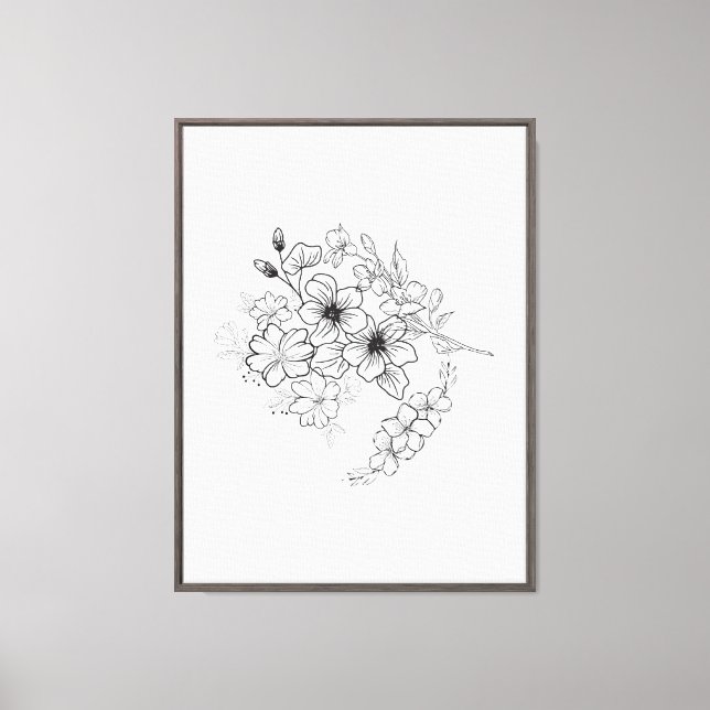 Arte botánico minimalista de línea  (Anverso)