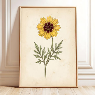 Arte Botánico Vintage en Lienzo para Pared