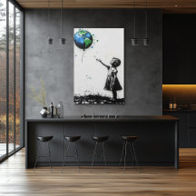 Arte Callejero Ambiental de Graffiti en Verde y Az