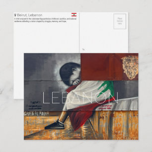 Arte callejero en Beirut, Líbano Tarjeta postal de