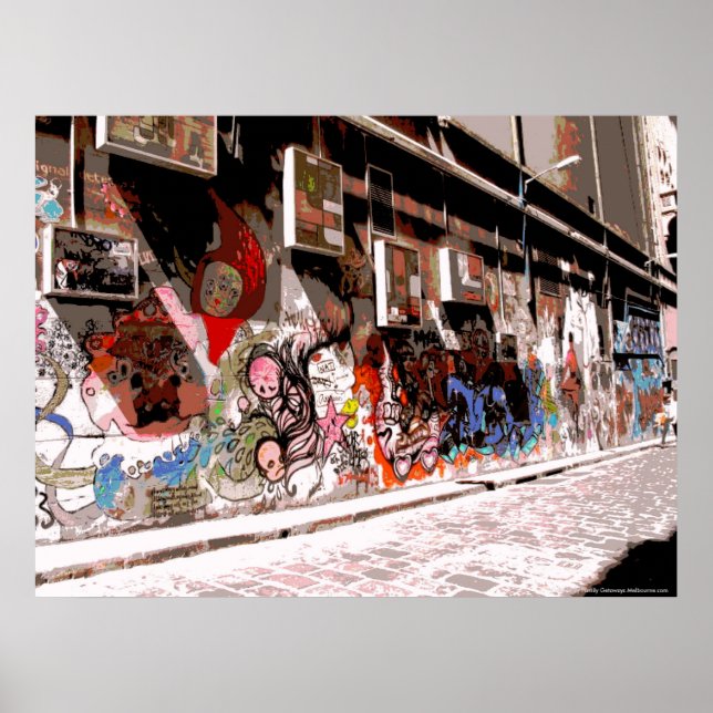 Arte callejero y graffiti en Hosiers Lane, Melbour (Frente)