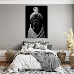 Arte Canino Elegante de "Duke" en Turbante de Toal