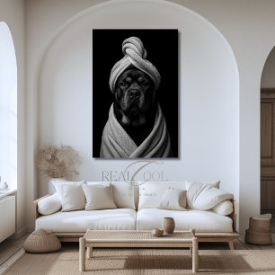 Arte Canino Elegante de "Duke" en Turbante de Toal