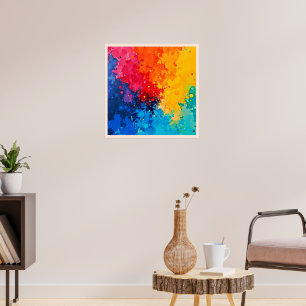 Arte caótico vibrante de acuarela