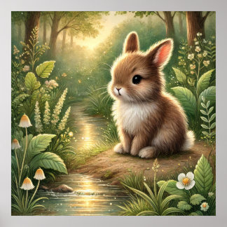 Arte caprichoso de conejo del bosque – Conejito li