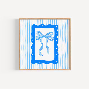 Arte caprichoso de lazo azul coqueta dibujado a ma