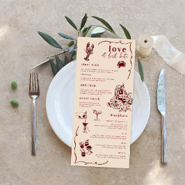 Arte caprichoso retro de garabatos | Menú de boda