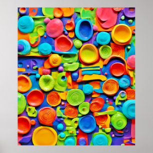 Arte cerámico colorido